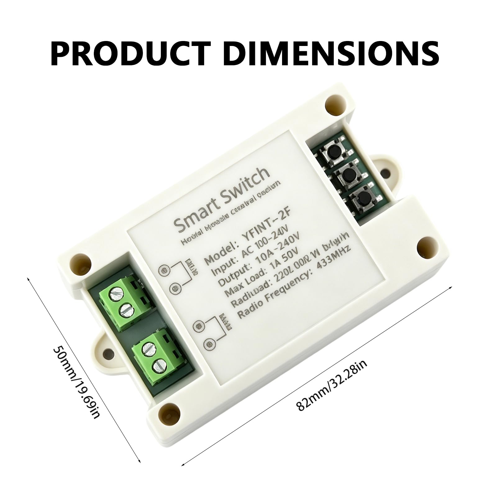 Tuya Contrôleur intelligent WiFi pour moteur CC 12 V/24 V linéaire Interrupteur à distance, relais avant et arrière, application Smart- Life APP, minuterie, compatible avec Alexa et Google Home