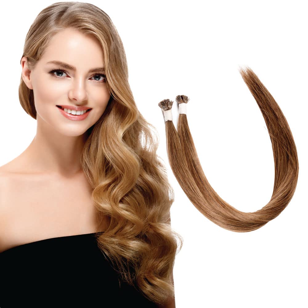 U Tip Hair Extensions by Everlong, Remy Human Hair, Fusion Glue Adhesive Method
