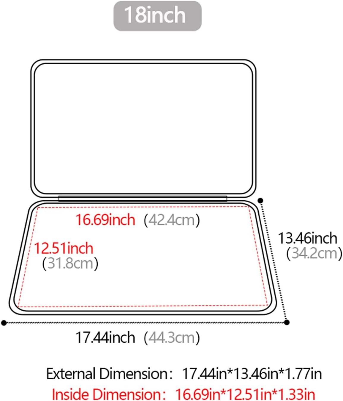 18inch Hard Gaming Laptop Sleeve, EVA Protective Antishock Case Compatible for 18 inch Alienware Area-51 Gaming Laptop, for 18 inch Alienware m18 R2/m18 Hard Case - Image 6