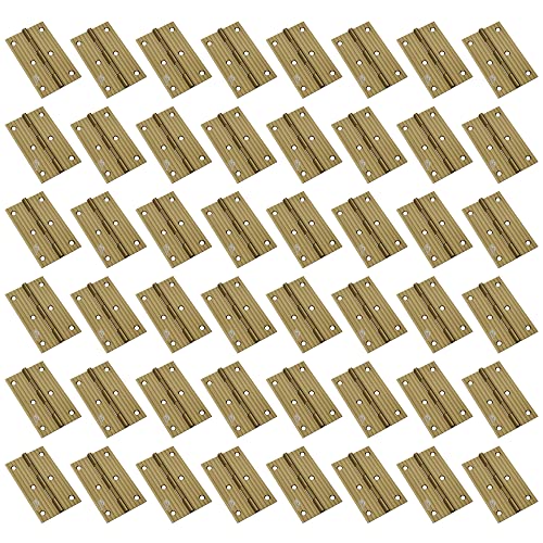 Image of Atlantic Window Door Hinges 3 Inch x 16 Gauge /1.7 MM Thickness Home, Office, Hotel for Main Window Door, Bedroom, Kitchen, Bathroom, Premium Stainless Steel Welded Head (Antique Finish,Pack of 48 Pcs)
