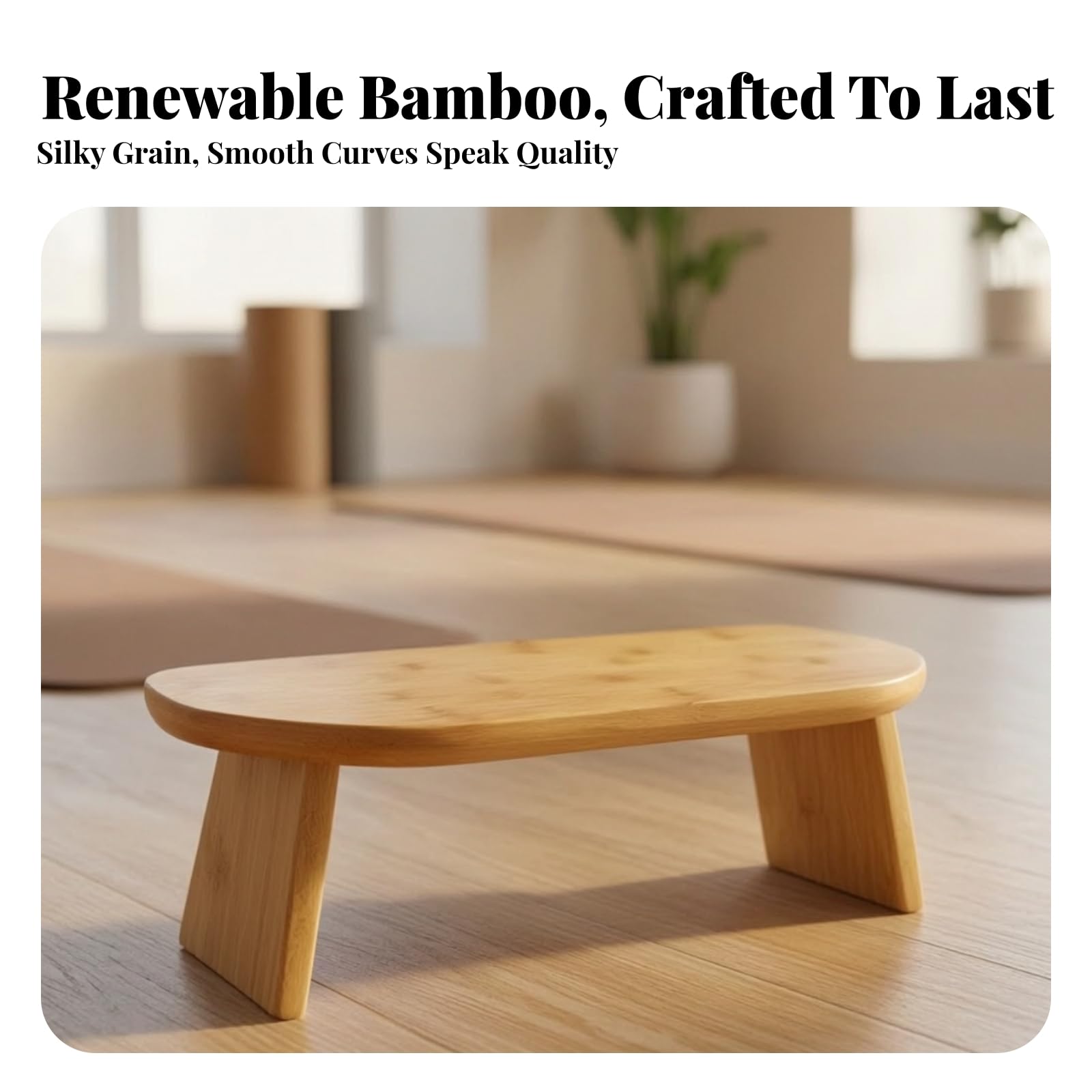 rockible Banco Meditación Resistente | Sostenible, Banco Estiramiento, Mueble, para Casa, Meditadores