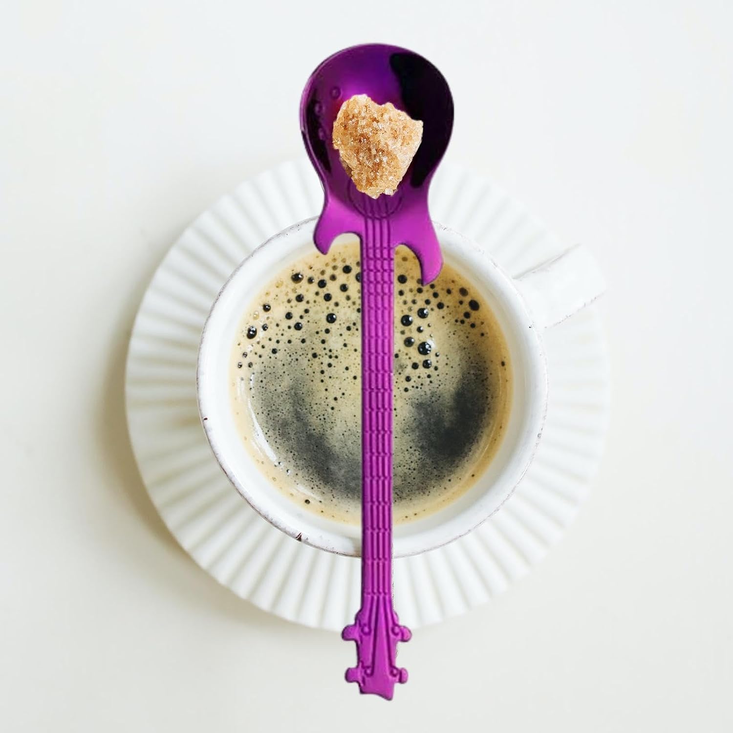 Creative Guitar Spoon, Multicolor Mixing Utensil, Musical Stirring Tool