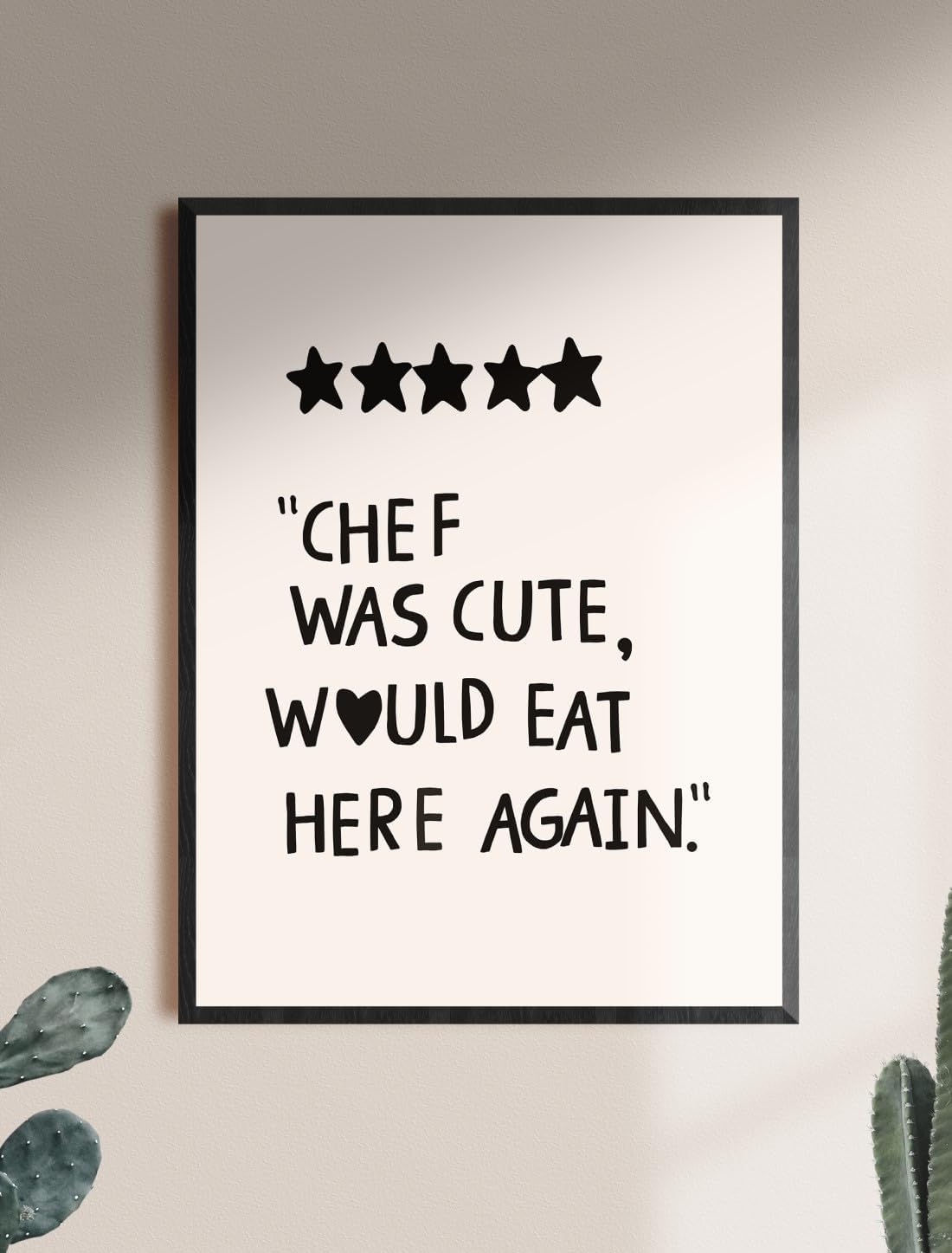 MINI ZOZI Kitchen Wall Art Decor 12X16 Canvas Trendy Chef Cute Unframed