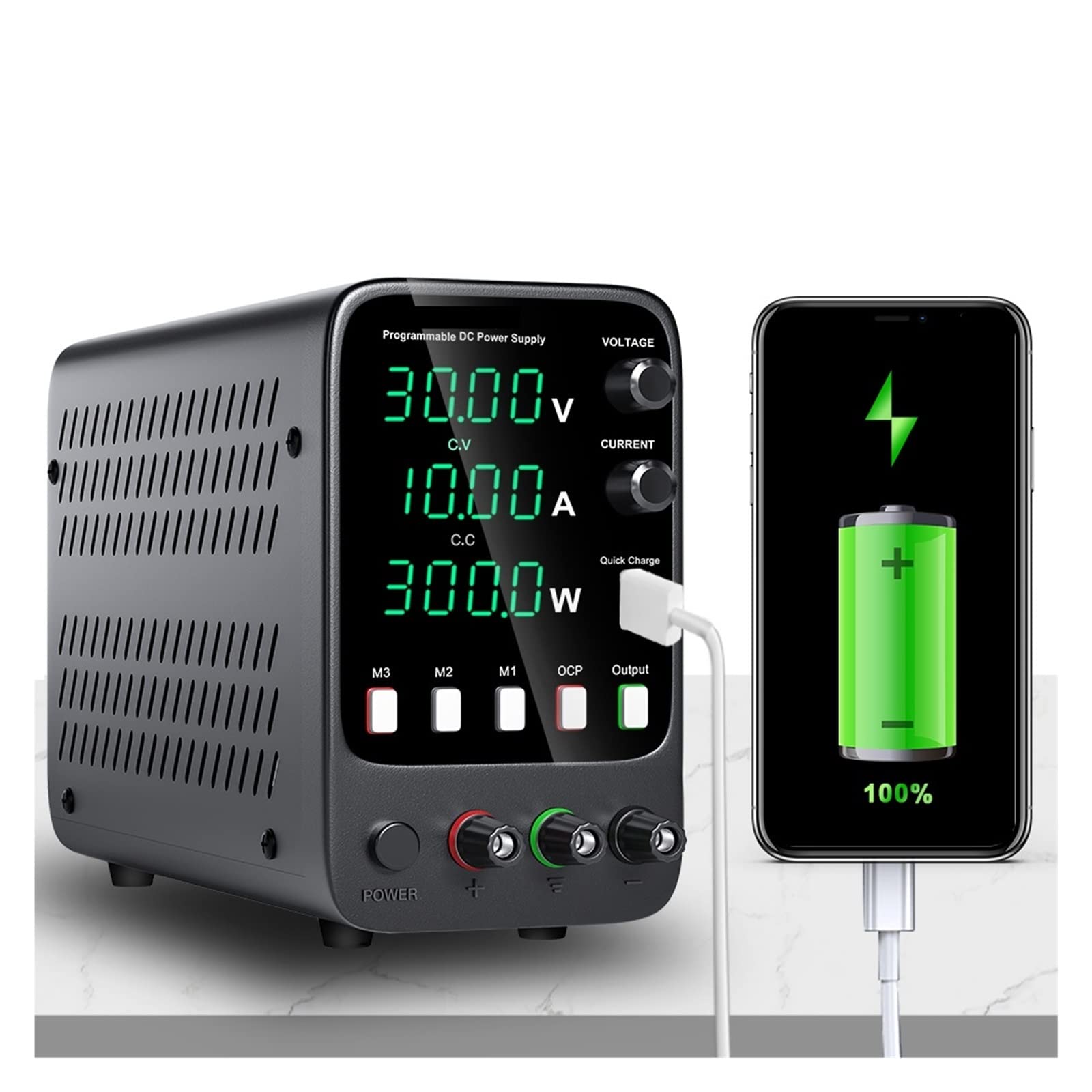Alimentatore CC Regolabile 30V 10A Funzione di Memoria programmabile da Laboratorio Interruttore regolatore di Tensione fonte di Alimentazione Interruttore 60V 5A(30V 5A)
