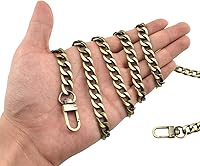 Vista 35 de HAHIYO Correa metálica de cadena para bolso de 43.3' de oro para bolso cruzado, bandolera y bolso de mano, cómoda y plana de 0.4' de ancho, extra