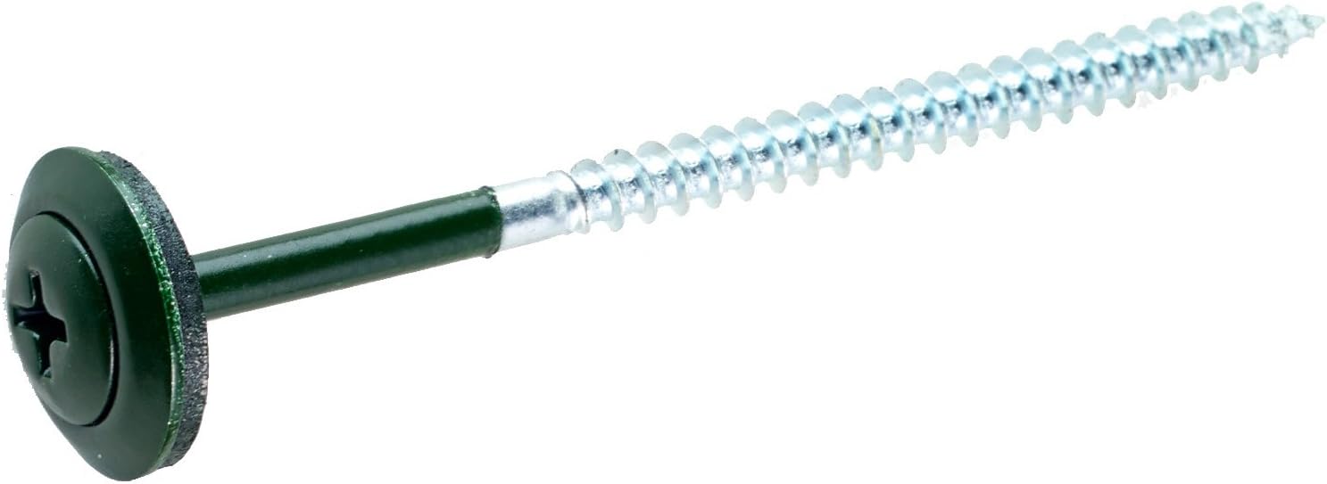 ONDURA 3274M 2.87" Roofing Screw w/Washer (100pc Box), Mid West Green