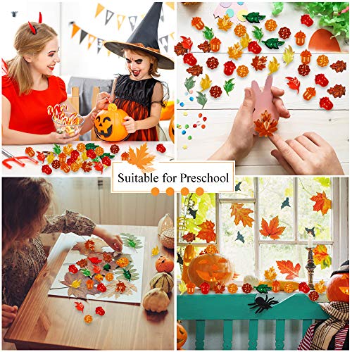 image for SHINY WENDY 250 Pcs Acrylic Leaves Fall Decorations Mini Acrylic Pumpk