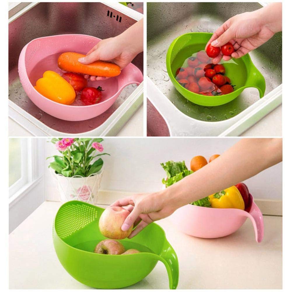 Passoire à Riz Et Légumes En Plastique - Panier Avec Trous Fins, Anse - Pour Laver Et égoutter Facilement