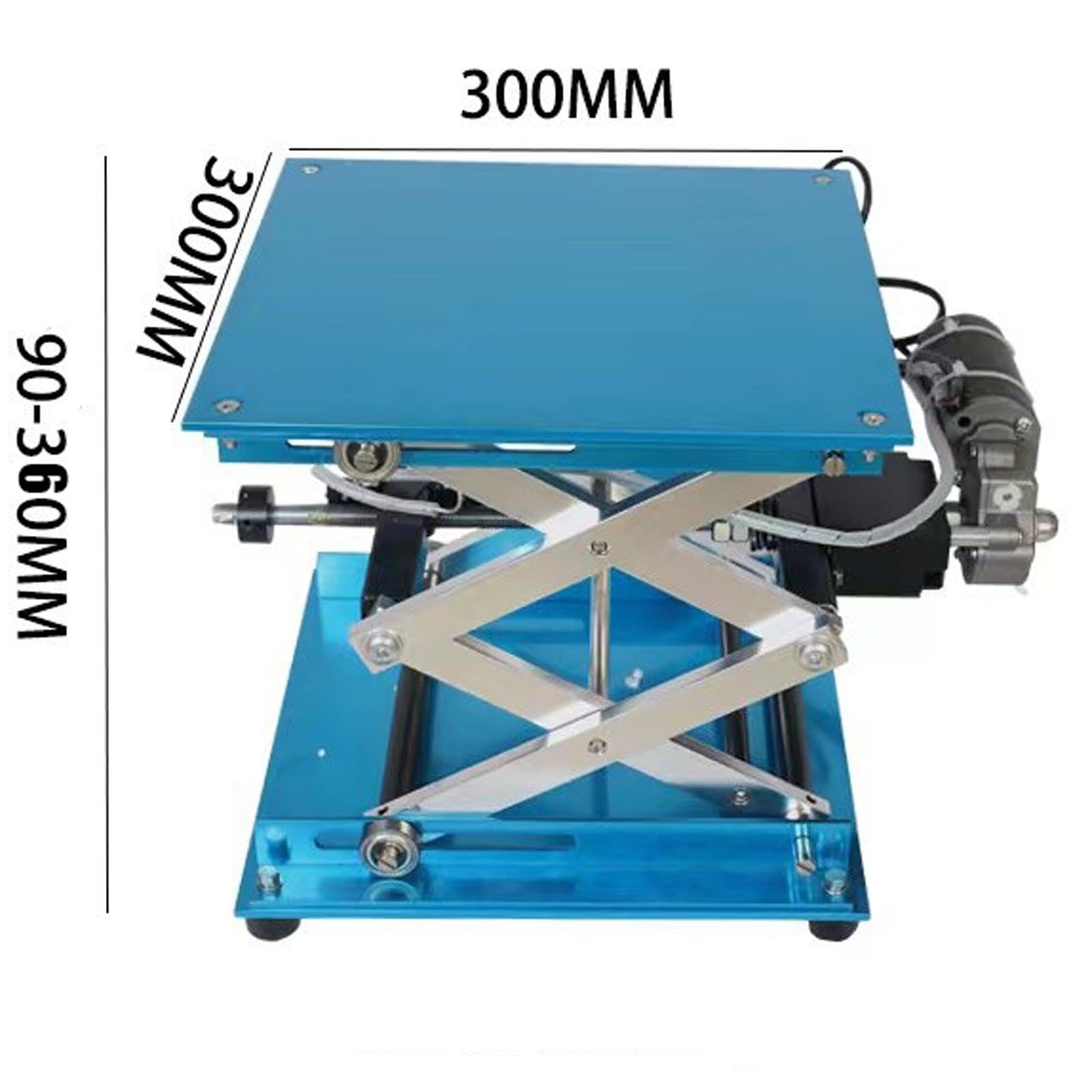 Elektrische Hebebühne, 300 x 300 mm, Aluminiumoxid-Laborausrüstung, Tragfähigkeit 25 kg, verstellbare Höhe für Schule und Industrie