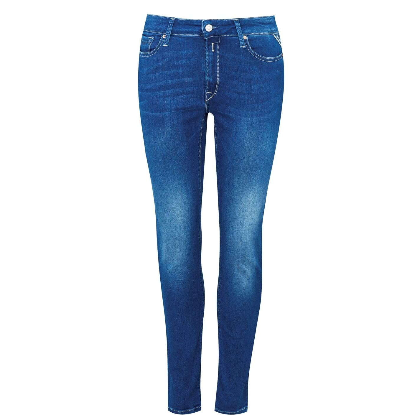 Replay Damen Jeans Luzien Skinny-Fit, Medium Blue 009 (Blau), 23W / 32L