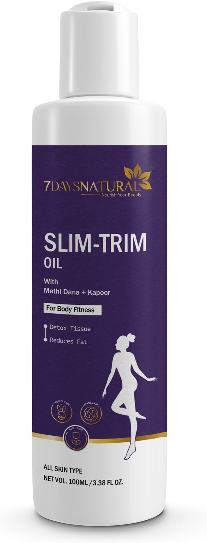 7 Days Fat loss oil Fat Burner Oil | Fat Go Body Slimming Oil | Fat Reduce Oil For Men And Women | Anti Cellulite Oil For Weight Loss Oil | 100 Ml, Pack 1