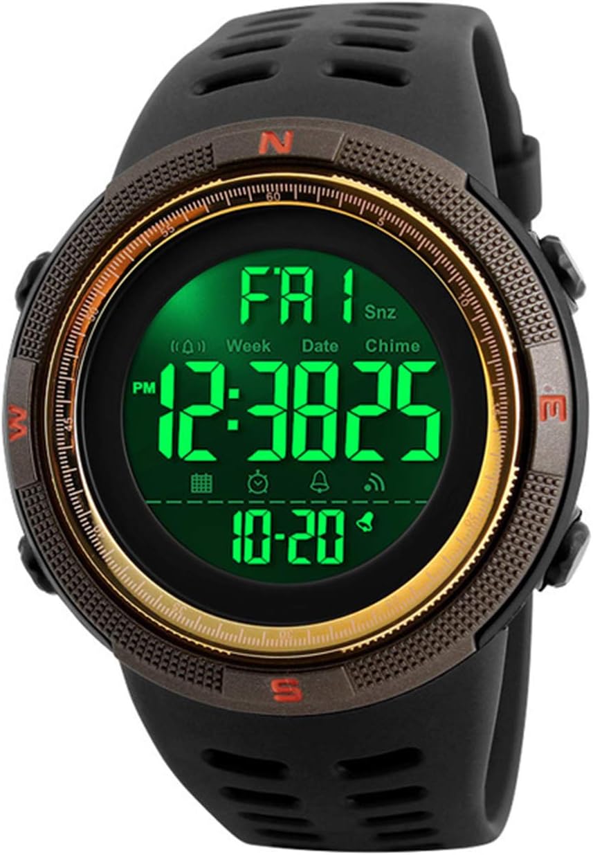 MASTOP Men Sport Watch Fashion Multifunction Digital Watches Stopwatch LED Military Waterproof Wristwatch