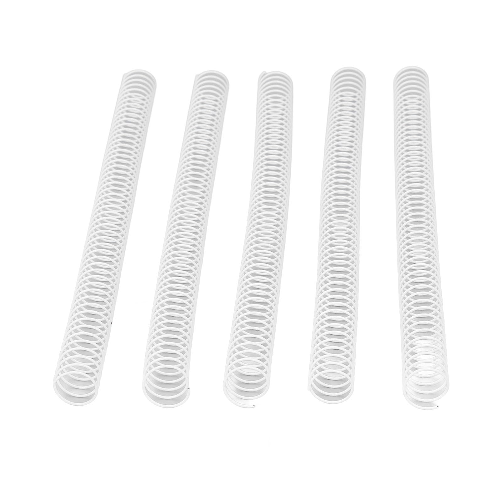 100 Bobine di Rilegatura a Spirale 19 Mm, 48 Denti, Passo 4:1, capacità di 170 Fogli per Documenti A4, Perfette per Opuscoli Fai Te (WHITE)