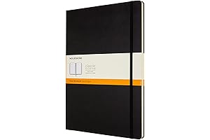 Moleskine Classic Ruled Notebook | A4 Hard Cover with Elastic Closure & 192 Pages