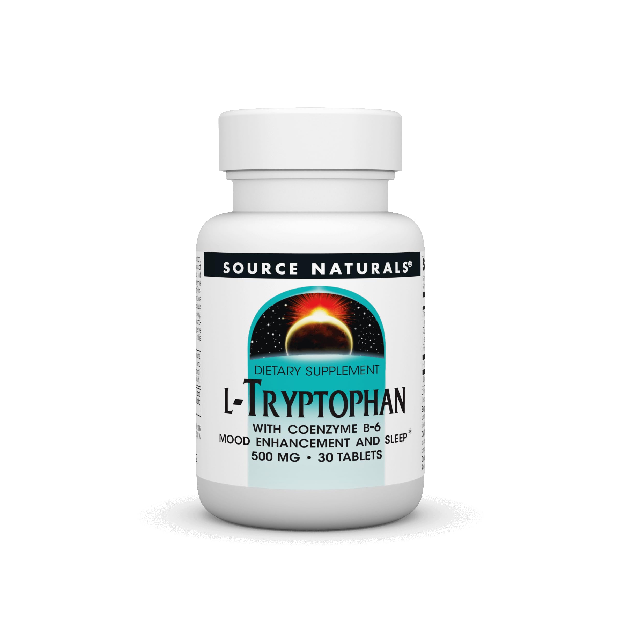 L-Triptófano con coenzima B-6 de Source Naturals, 500 mg, 30 comprimidos