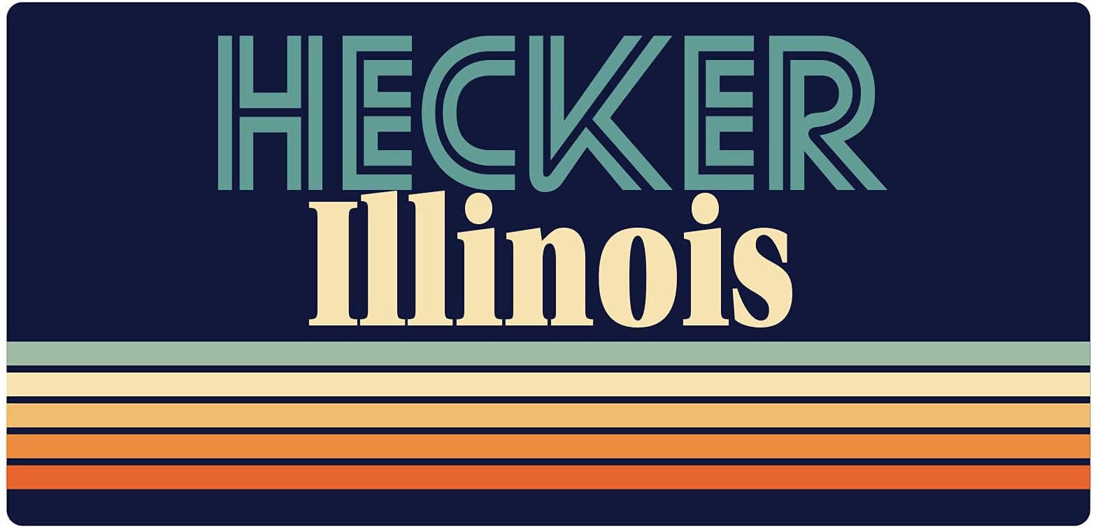 Hecker Illinois 5 x 2.5-Inch Fridge Magnet Retro Design