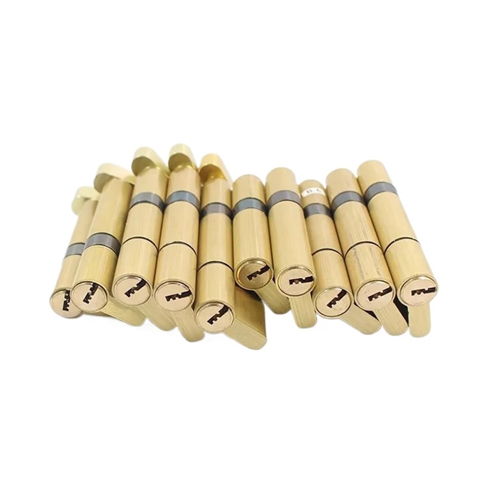 1 szt. cylinder zamka drzwiowego z 3 mosiężnymi kluczami - wysokość 32 mm, do drzwi ze stopu aluminium - cylinder zamka mimośrodowego antykradzieżowego(50+50t)
