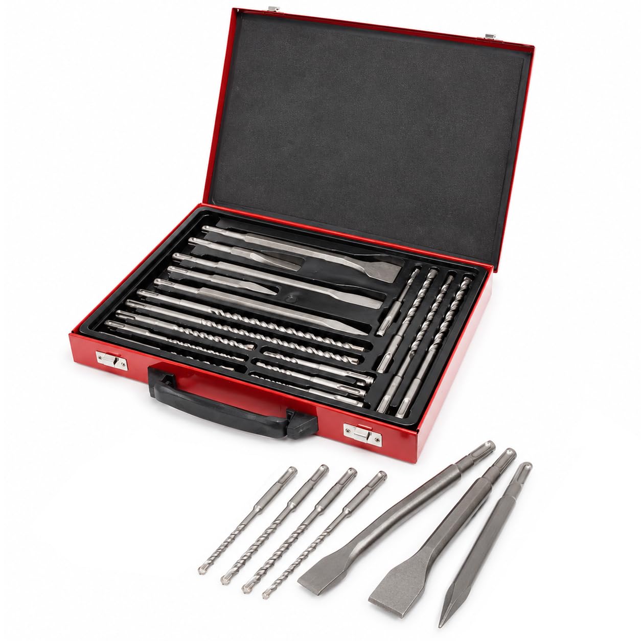 Lumberjack SDS Drill Bit Set 17 Piece SDS Plus Wood Masonry Chisel Bit Set