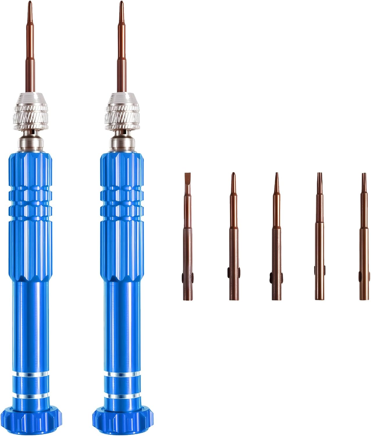 5 Set 5-in-1 Multi-Bit Screwdriver Set Tool All in One, S2 High Alloy Steel Slotted/Philips/Torx for Glasses Repair, Cellphone, Electronics, Watch (green)