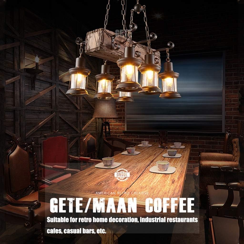 Super Brands Farmhouse Lighting Industrial Rustic Wood Beam Linear Island Pendant Light Chandelier Lighting Hanging Ceiling Fixture 6-Light Holiday Deals 🛒 Farmhouse Lighting Industrial Rustic Wood Beam Linear Island Pendant Light Chandelier Lighting Hanging Ceiling Fixture 6-Light