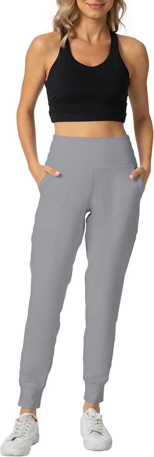 Rrosseyz Women's Joggers with Pockets Lightweight Soft Workout Athletic Pants for Camping Yoga Running