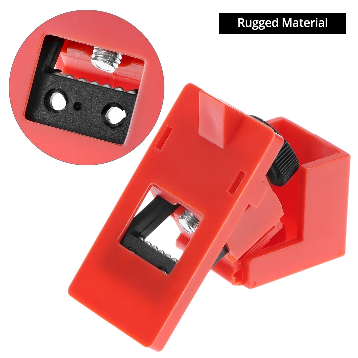 QWORK Circuit Breaker Lockout Device, 120/277 Volt Single Pole Clamp Lockout Tagout Electrical Breaker, Medium, 10 Pack