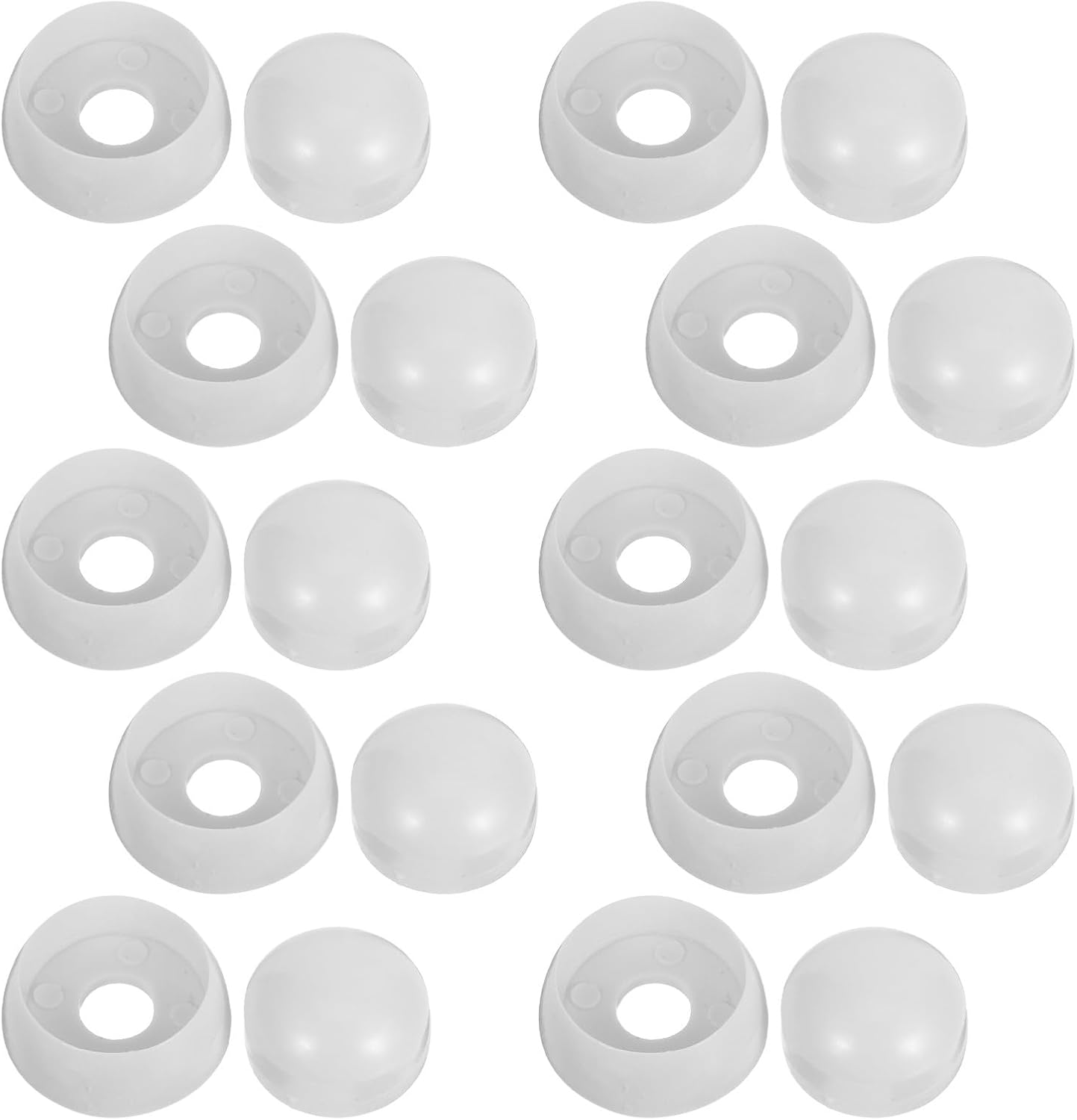 Playground Nut Protection Caps and Plastic Bolt Covers for Outdoor Playset Accessories, White M8/M10 Safety Caps for Playground Equipment, 10pcs Set