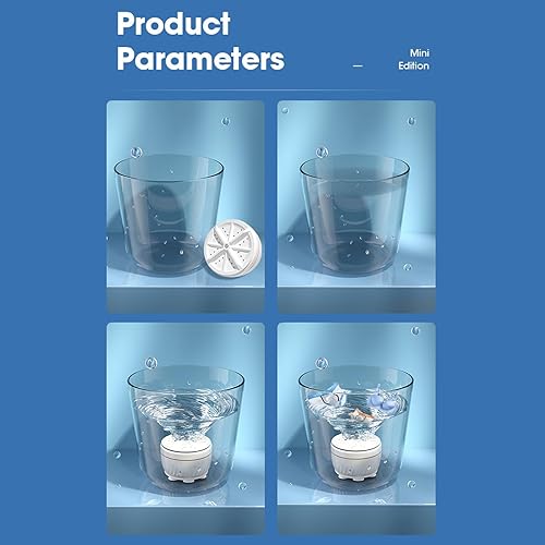 Miniatura 8 de Portable Automatic Miniature Washing Machine USB Washer For Travel Dorm Home Use Quiet Energy Efficient Laundry Automatic Clothes
