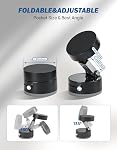 JOYTUTUS Vacuum Suction Magnetic Phone Holder, Reusable Suction Cup Phone Mount for Car, Mirror, Kitchen, Window & Bathroom, Car Phone Mount Compatible with iPhone 16, 15, 14, 13, 12 (Black)