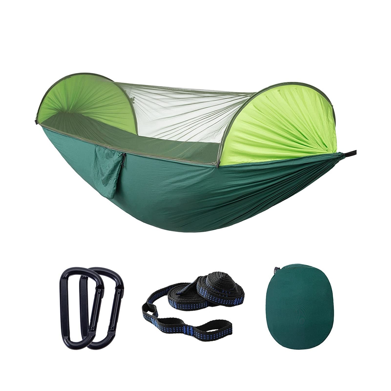 Camping hammock, Double Hammock with Net Portable Premium Nylon Camping for Hiking Fishing Outdoors Garden