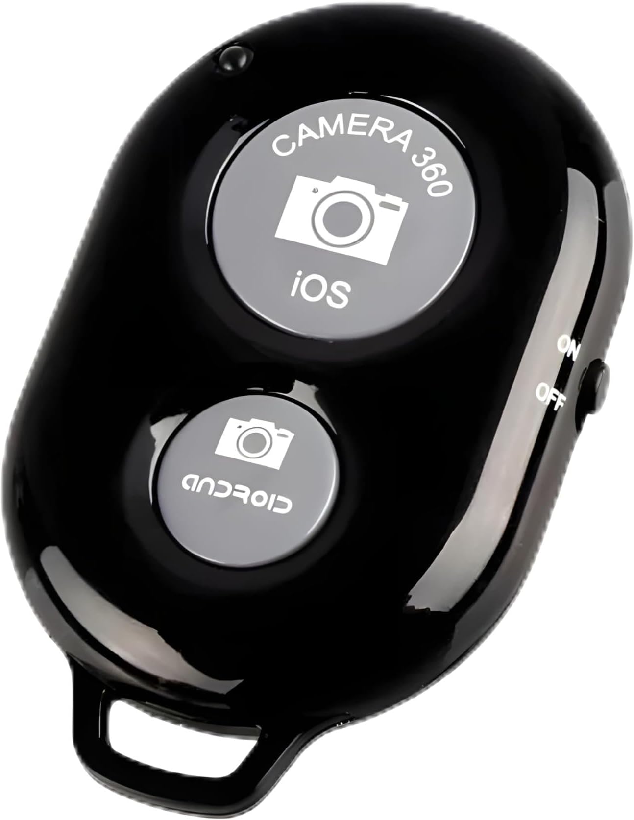 VEROX Bluetooth Shutter Remote Control Wireless Technology Photo Clicker Selfie Stick for Creating Videos and Photos 2 Click Button Compatible with iOS and Android Smart Phone Tablet - Black