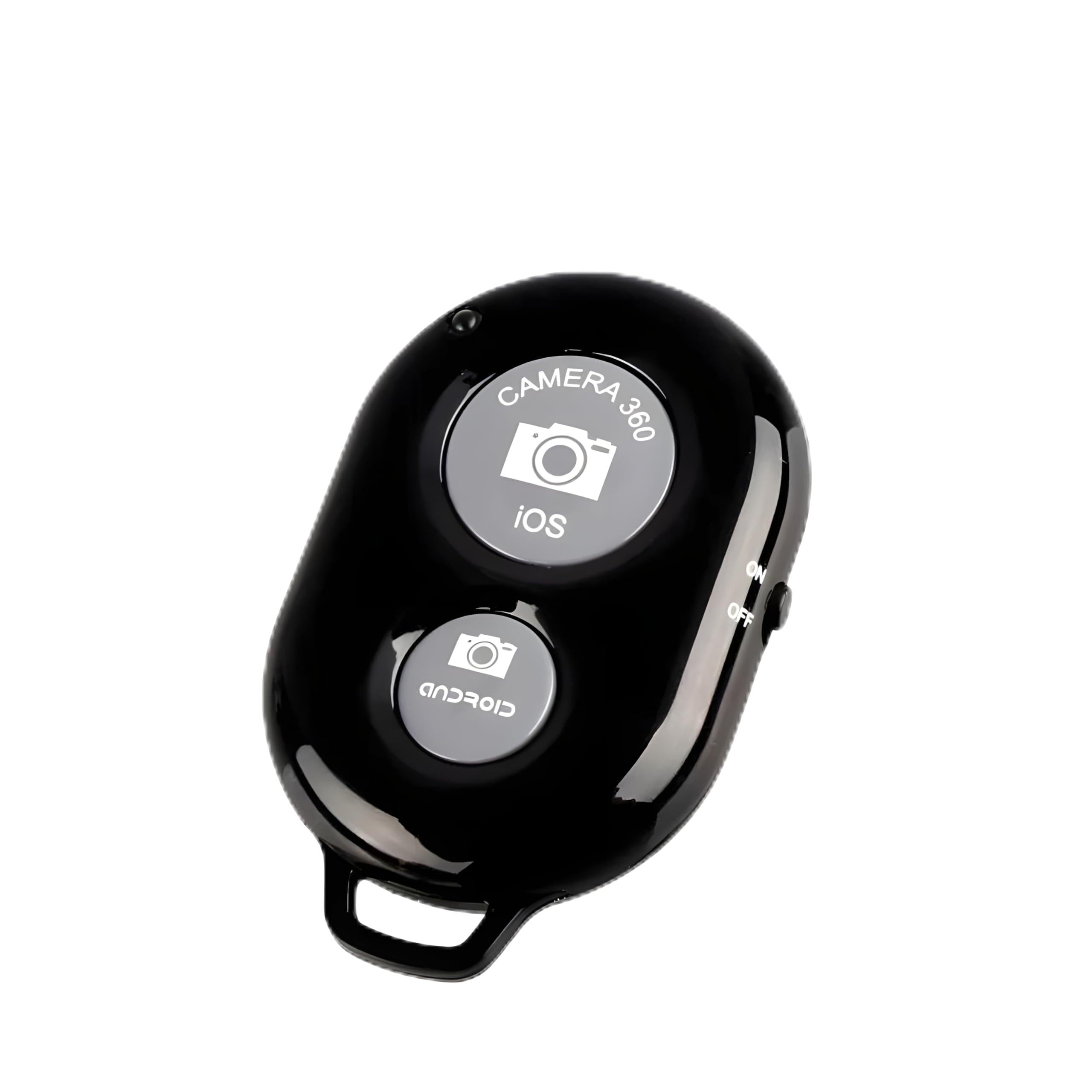 Tooth Shutter Remote Control Wireless Technology for Selfie Stick for Creating Videos and Photos 2 Click Button Compatible with iOS and Android Smart Phone Tablet - Black