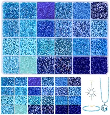 PH PandaHall About 7500pcs 8/0 3mm Multicolor Beading Glass Seed Beads, 15 Colors Round Pony Bead Mini Spacer Czech Beads With 1mm Silver Lined Round - View #12