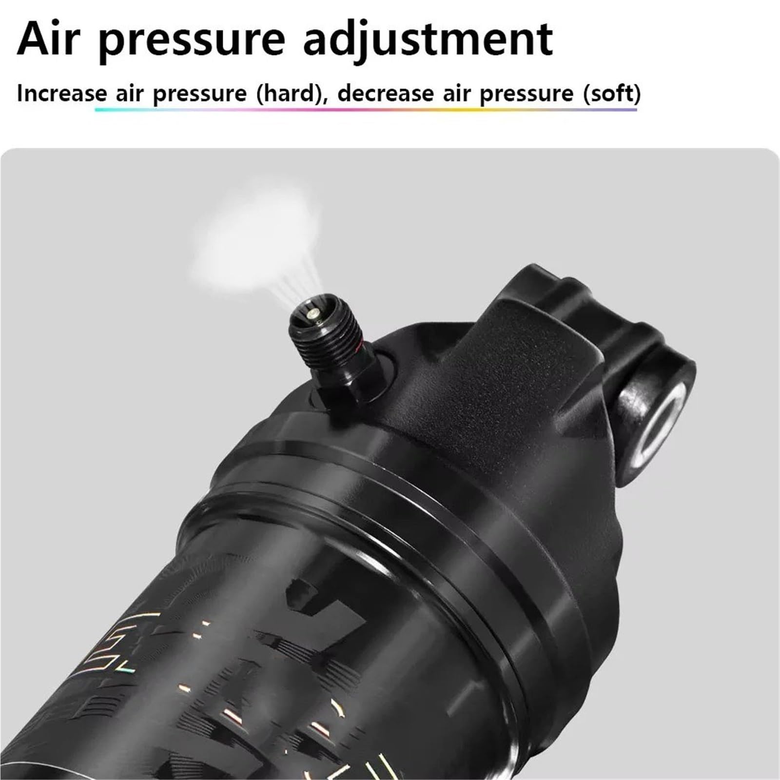 Amortiguador Eje Delantero Amortiguador Trasero con Cámara Aire para Bicicleta Montaña 165Mm 190Mm 125Mm 150Mm para Suspensión Trasera Bicicleta Montaña XC. Amortiguador Eje Trasero(165mm)