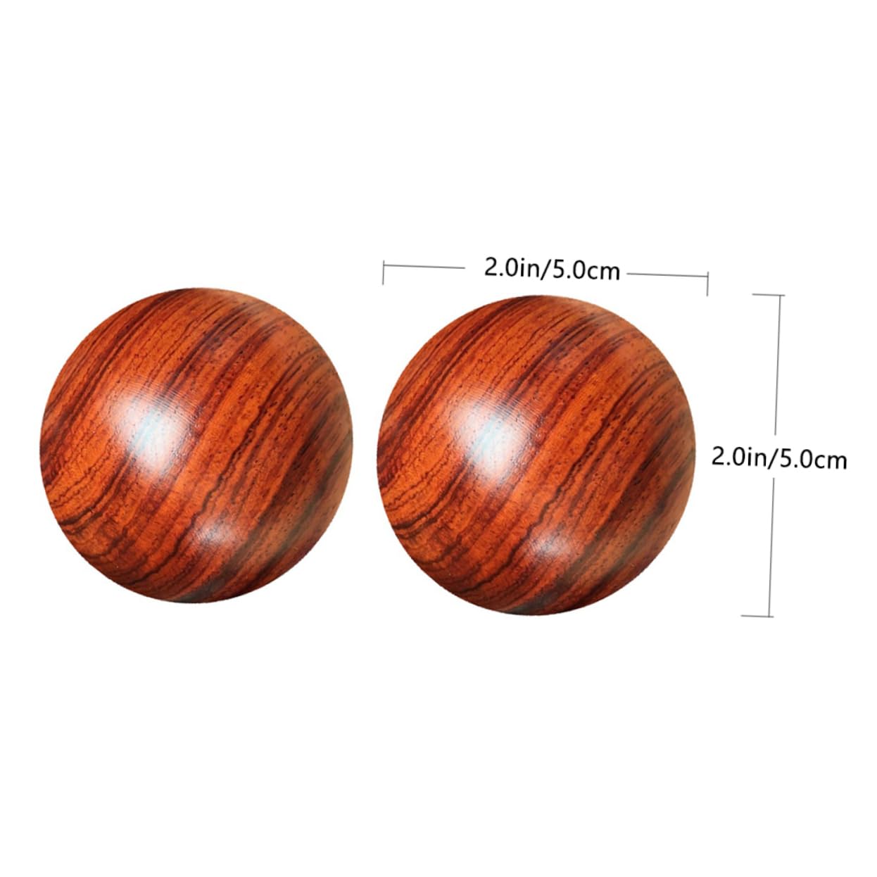 MOLUCKFU Hand Exercise Balls 5cm Brown Fitness Massage Balls for Muscle Stretch Hand Training