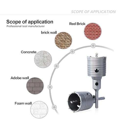 Miniatura 10 de GSTK Varilla de conexión mejorada de 11-1316 "SDS Plus con mango de hormigón para mango de pared de ladrillo de cemento de 11.811 in