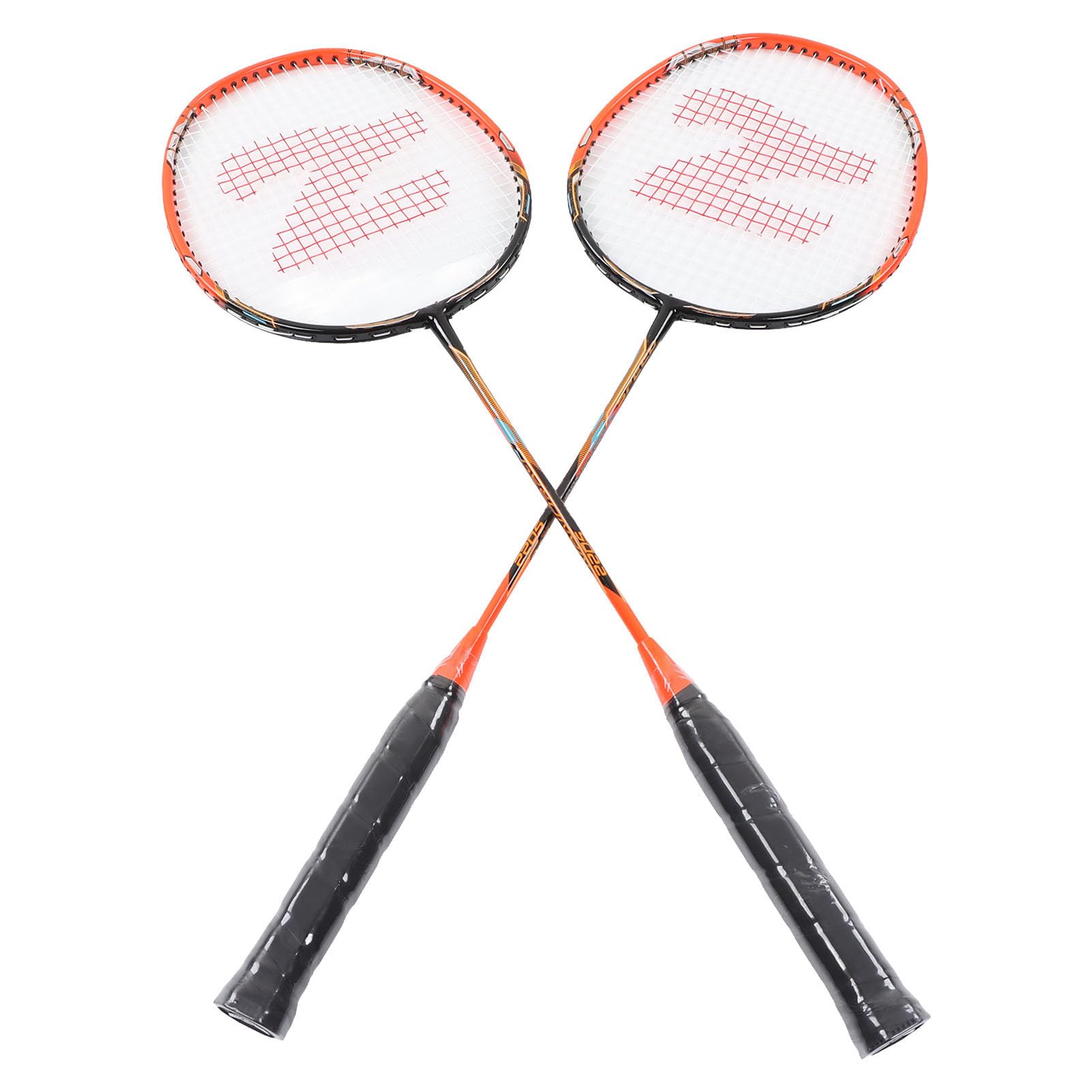 Set di Racchette da Badminton Leggere in Lega di Carbonio con Custodia per Allenamento - Arancione 26,0 Pollici