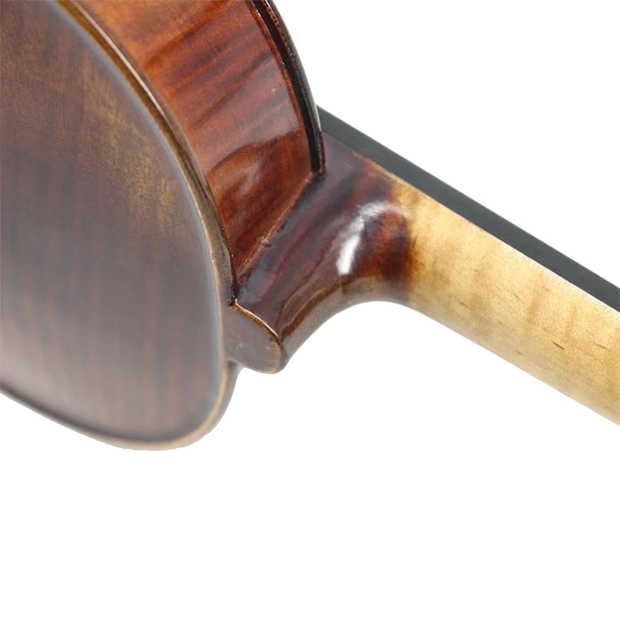 Skrzypce Instrumenty Muzyczne Ręcznie Robione Akcesoria Do Skrzypiec Z Hebanu 4/4 Twardym Futerałem Podpórką Na Ramię Smyczkiem I Tłumikiem(1-4)