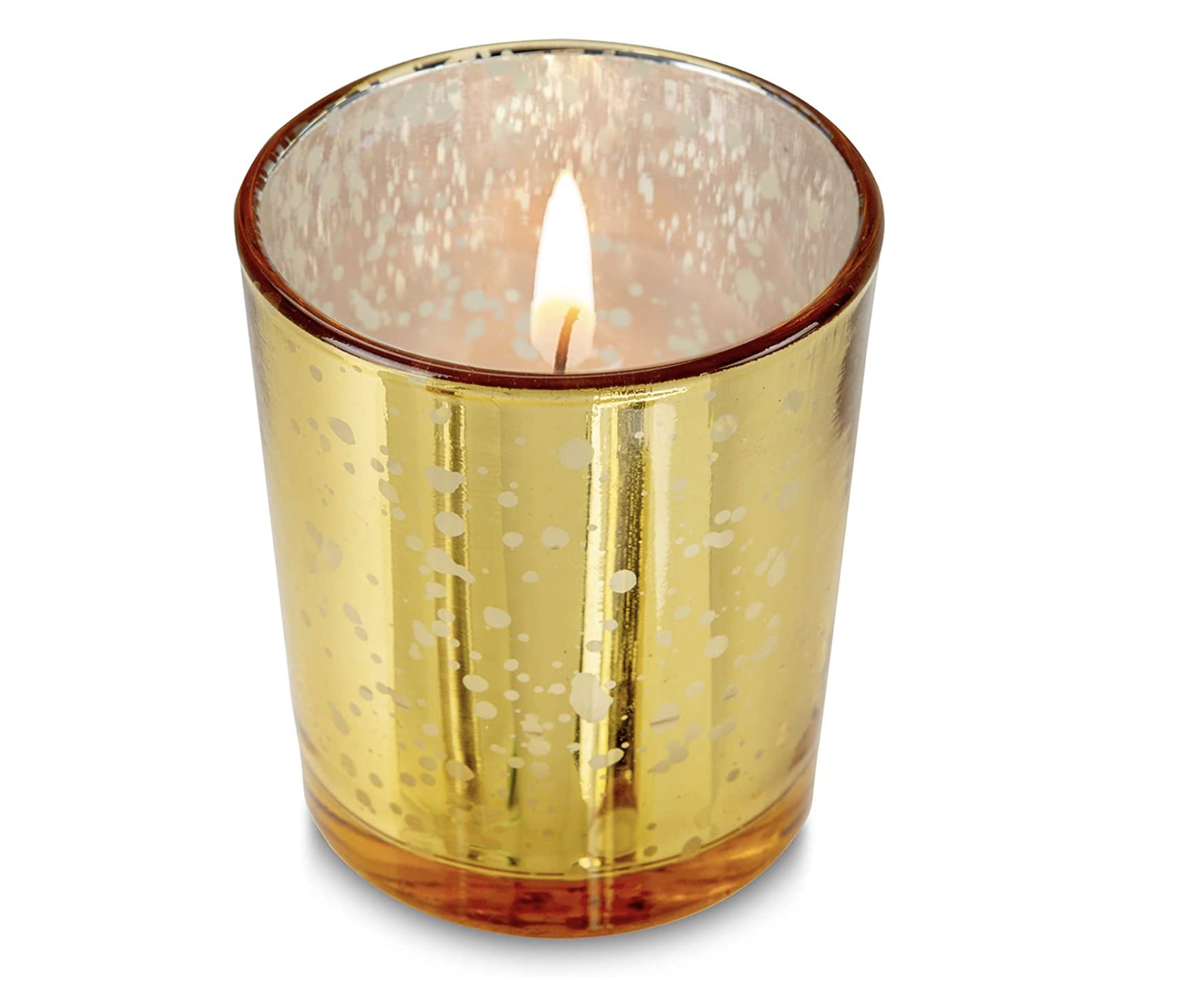 Mister Candle - Unscented Gold Mercury Filled Glass Votive Candles Jar, Perfect Home Decoration, Wedding Favors Hand Poured in USA (Set of 12) (Unscented)