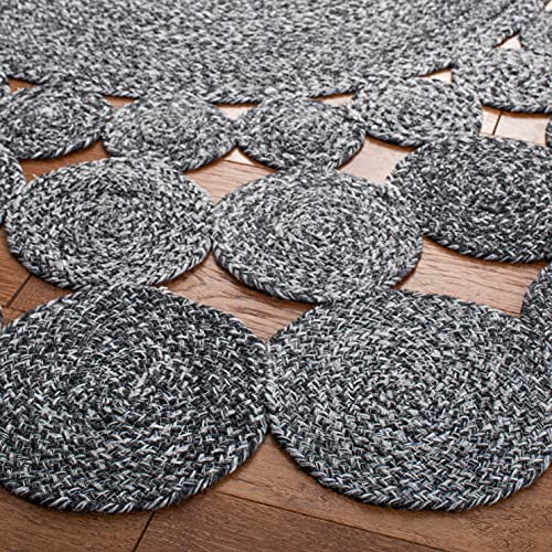 Tapete redondo Safavieh 4 pies color Charcoal miniatura 3