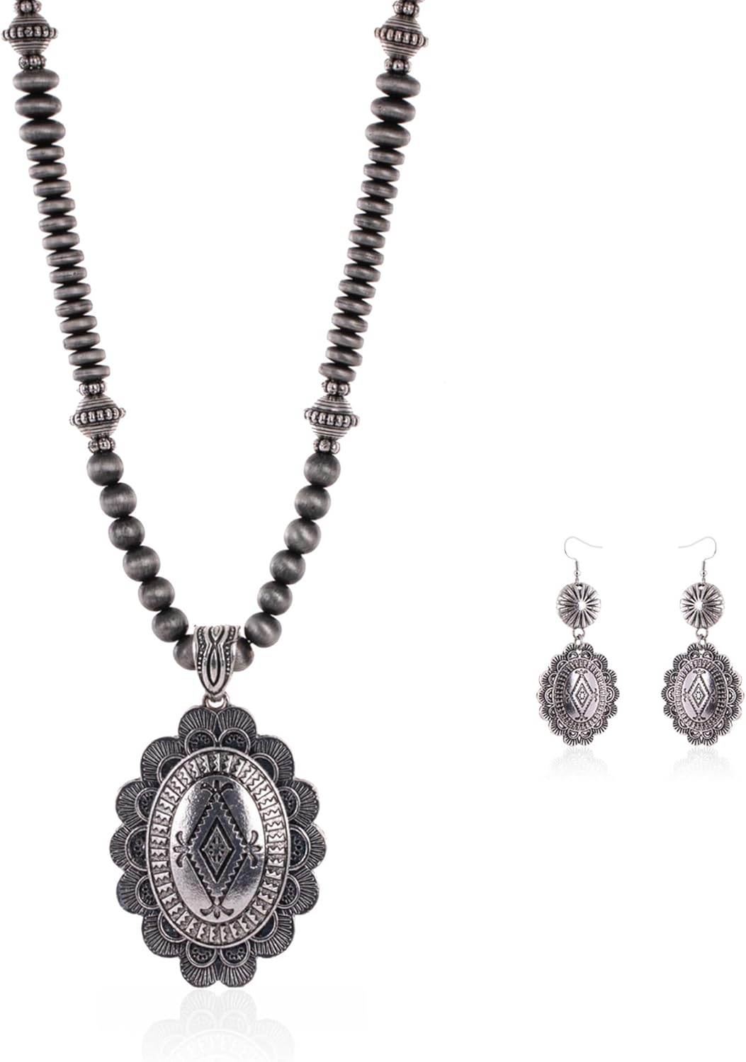 Rustic Couture’s Western Jewelry Set for Women Cowgirl Vintage Western Necklace Earring