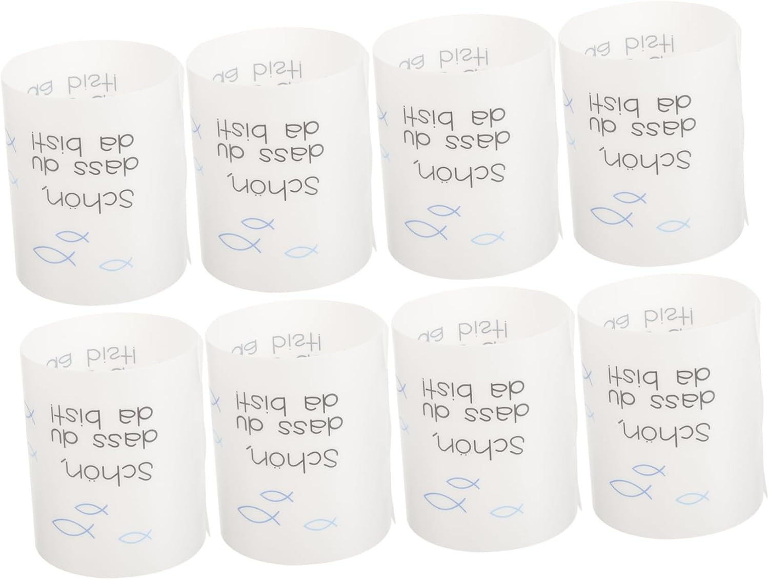 PRETYZOOM 8pcs Plastic Candle Covers Taper Candle Dust Covers Decorative Open-ended Tube Shades
