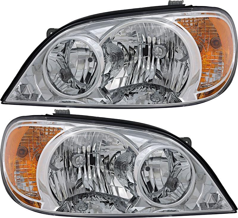 Compatible with Kia Sedona Headlights Lamps Set 2002 2003 2004 2005 Halogen Driver and Passenger Side
