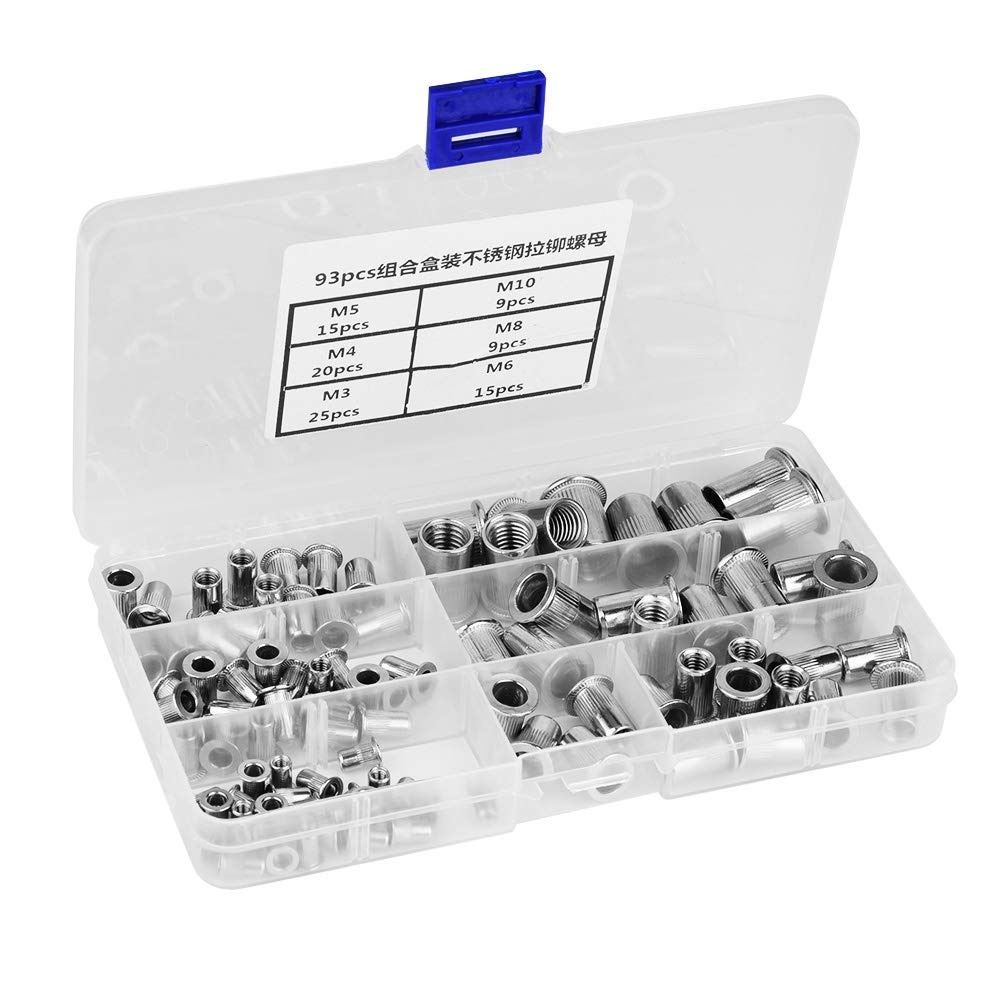 150 Pcs Threaded Insert Rivet Nuts, M3 M4 M5 M6 M8 Flat Head Rivnuts - View #10
