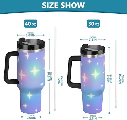 Miniatura 3 de Botella de agua infantil con diseño de estrella de neón y boca ancha, para niños, tapa a prueba de fugas y pajita, taza de café decorativa para