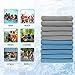 Bloepum 10 Packs of Cooling Towels, Sports Towels for Cooling and Feeling Cool, for Travel, Camping, Outdoor Work Gray+Blue