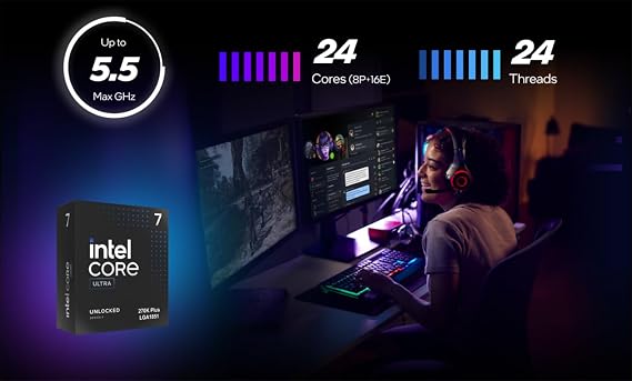 MICRO CENTER CPU Motherboard Combo -Intel Core Ultra 7 270K Plus 24 cores up to 5.5 GHz Desktop Processor with Msi MAG Z890 Tomahawk WiFi Gaming LGA 1851 ATX Motherboard