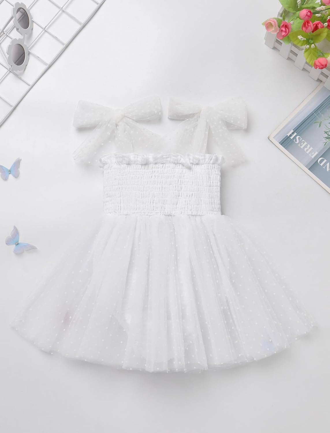 IDOPIP Butterfly 1st Birthday Outfit for Baby Girls Embroidery One Romper Smocked Tutu Dress with Headband Cake Smash Clothes - Image 3