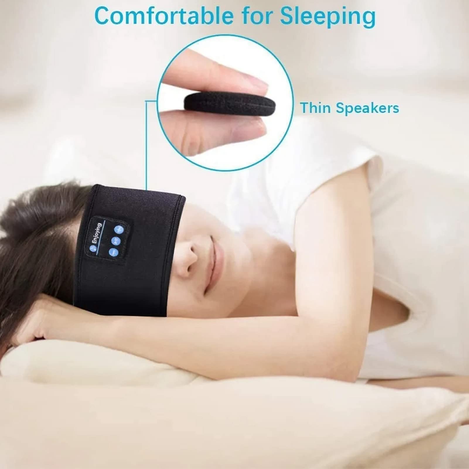 Auriculares inalámbricos deportivos, auriculares para dormir, diadema Bluetooth 5.2, altavoz estéreo HD, para dormir, entrenamiento, correr, yoga, viajes