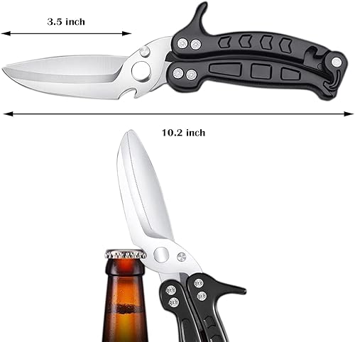 Miniatura 4 de Tijeras multiusos de la cocina Tijeras, tijeras resistentes del acero inoxidable